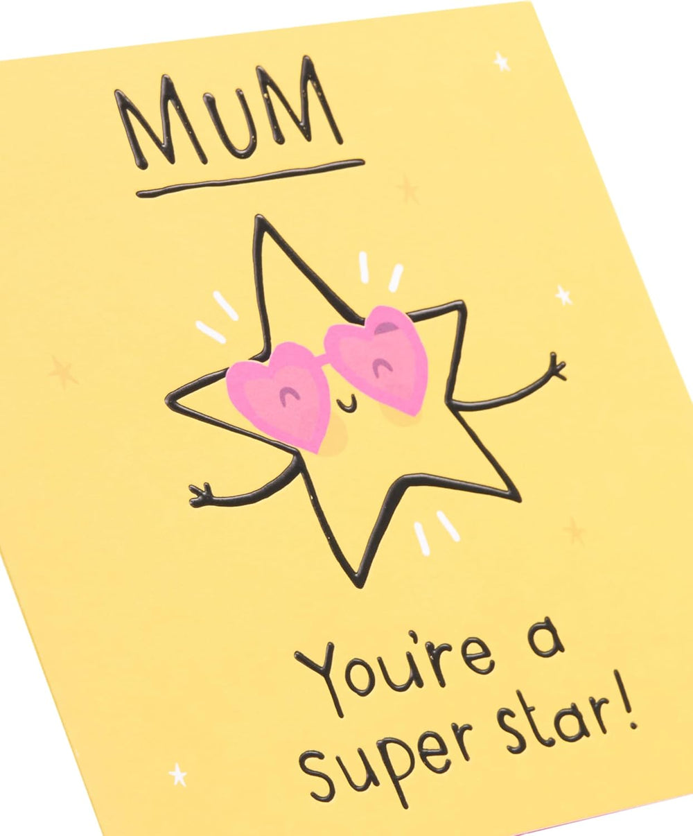 UK Greetings Mother's Day Card for Mum - You're a Super Star Design