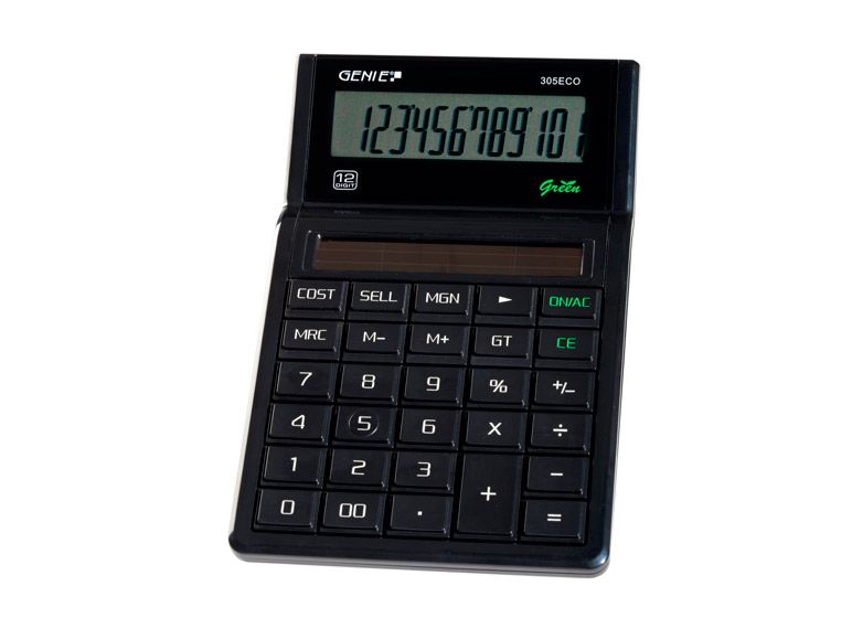 ValueX 305 ECO 12 Digit Desktop Calculator Black - 11763