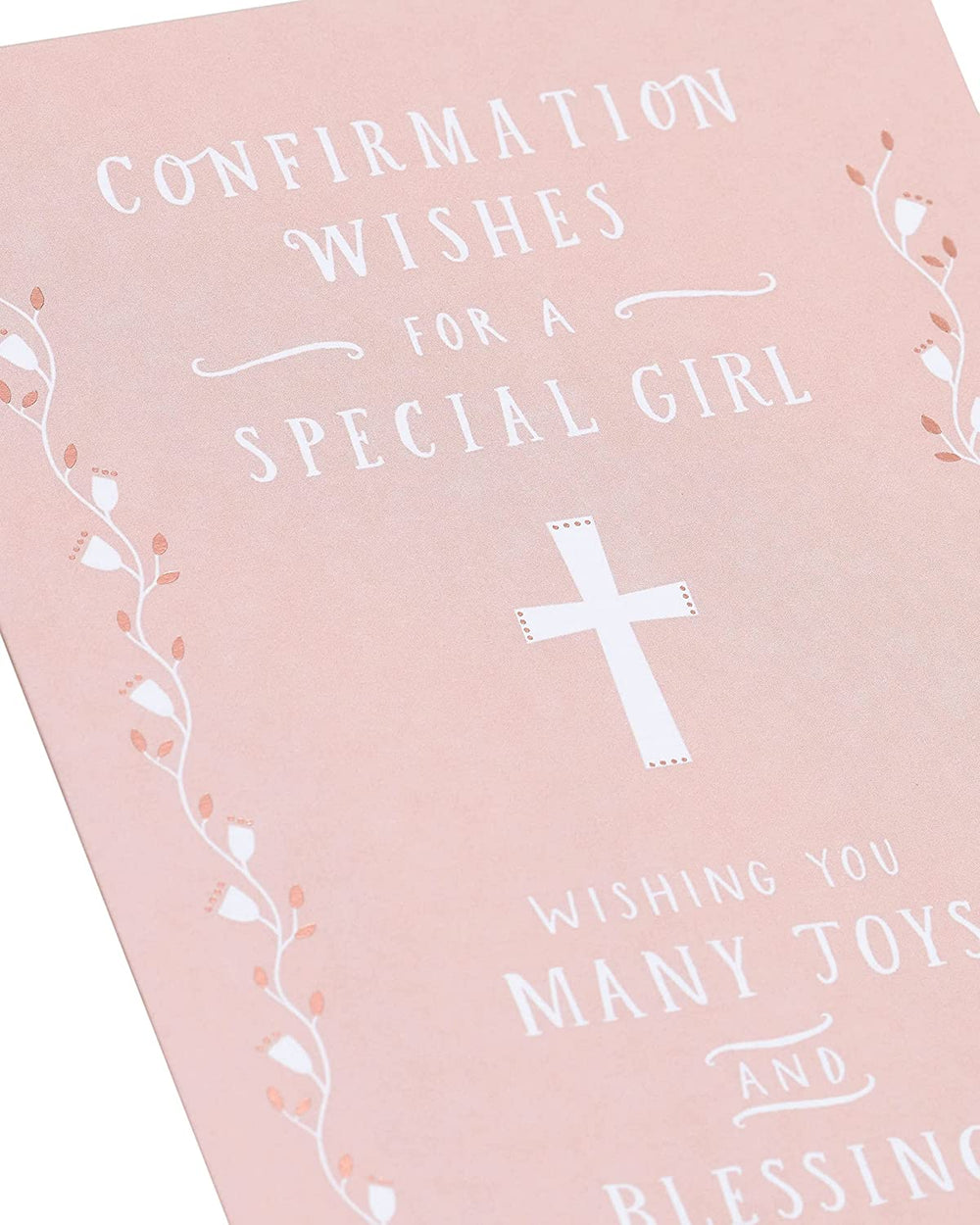 Confirmation Religious Holy Card with Joys and Blessings For Girls