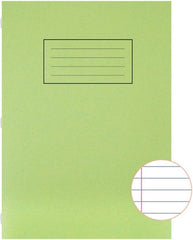 Silvine Exercise Book Ruled with Margin A4 Green