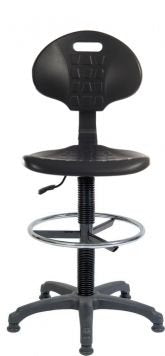Teknik Office Labour Draughtsman Polyurethane Office Chair With Ring Kit Conversion and Fixed Footrest - 9999/1163 DD