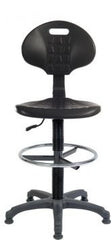 Teknik Office Labour Draughtsman Polyurethane Office Chair With Ring Kit Conversion and Fixed Footrest - 9999/1163 DD