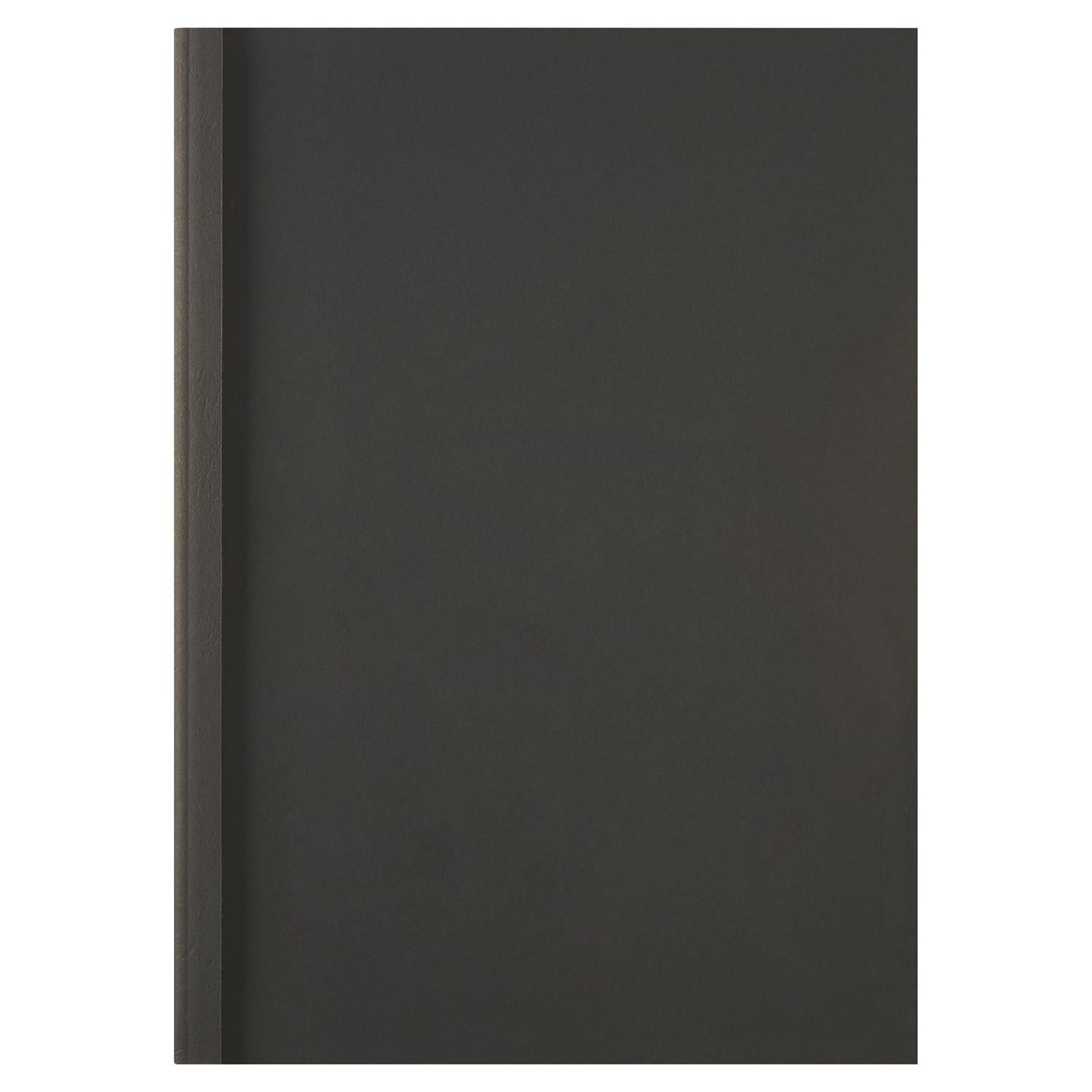 GBC Thermal Binding Cover A4 1.5mm Clear PVC Front Black Leathergrain Back (Pack 100) - IB451607