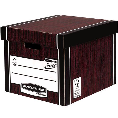 Fellowes Premium Tall Archive Box Woodgrain (Pack 5) 7260520