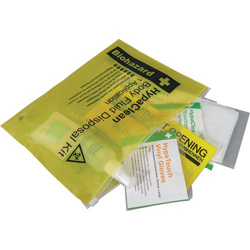 HypaClean Body Fluid Disposal Kit in A Wallet 1 Application