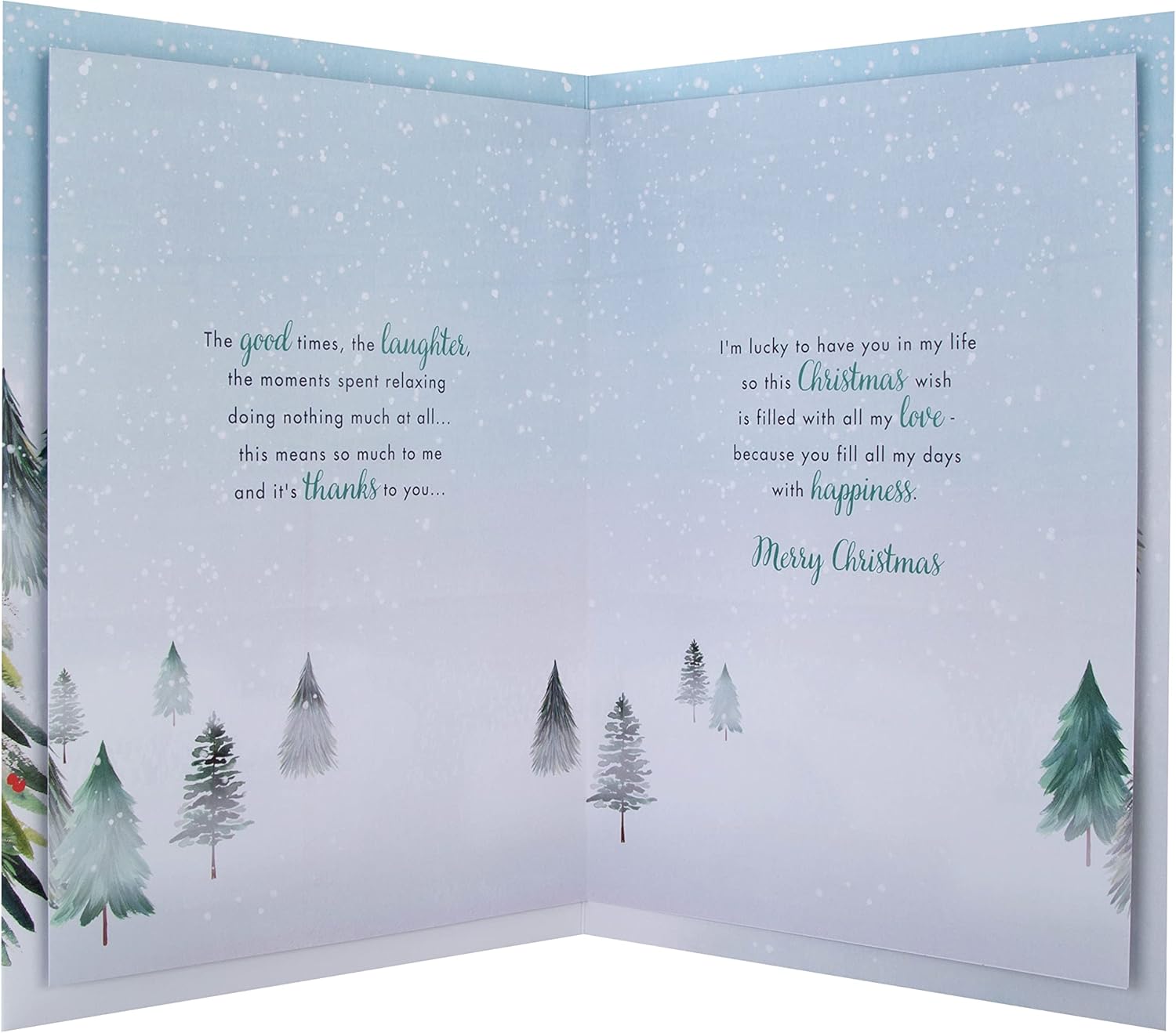 Hallmark Boxed Christmas Card for Girlfriend – Classic Winter Scene with Tree Design
