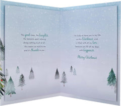 Hallmark Boxed Christmas Card for Girlfriend - Classic Winter Scene with Tree Design