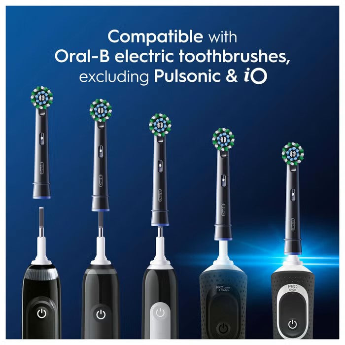 Oral-B Electric Toothbrush Heads Black Set of 4