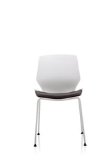 Florence White Frame Dark Grey Fabric Visitor Chair BR000209 DD