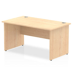 Impulse 1400 x 800mm Straight Desk Maple Top Panel End Leg I000438 DD