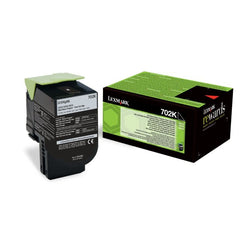 Lexmark 702K Black Toner Cartridge 1K pages - 70C20K0