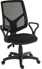 Teknik Office Vanguard Twin Lever Mesh Back Executive Task Operator Office Chair With Loop Arms Black - 6998/0288 DD