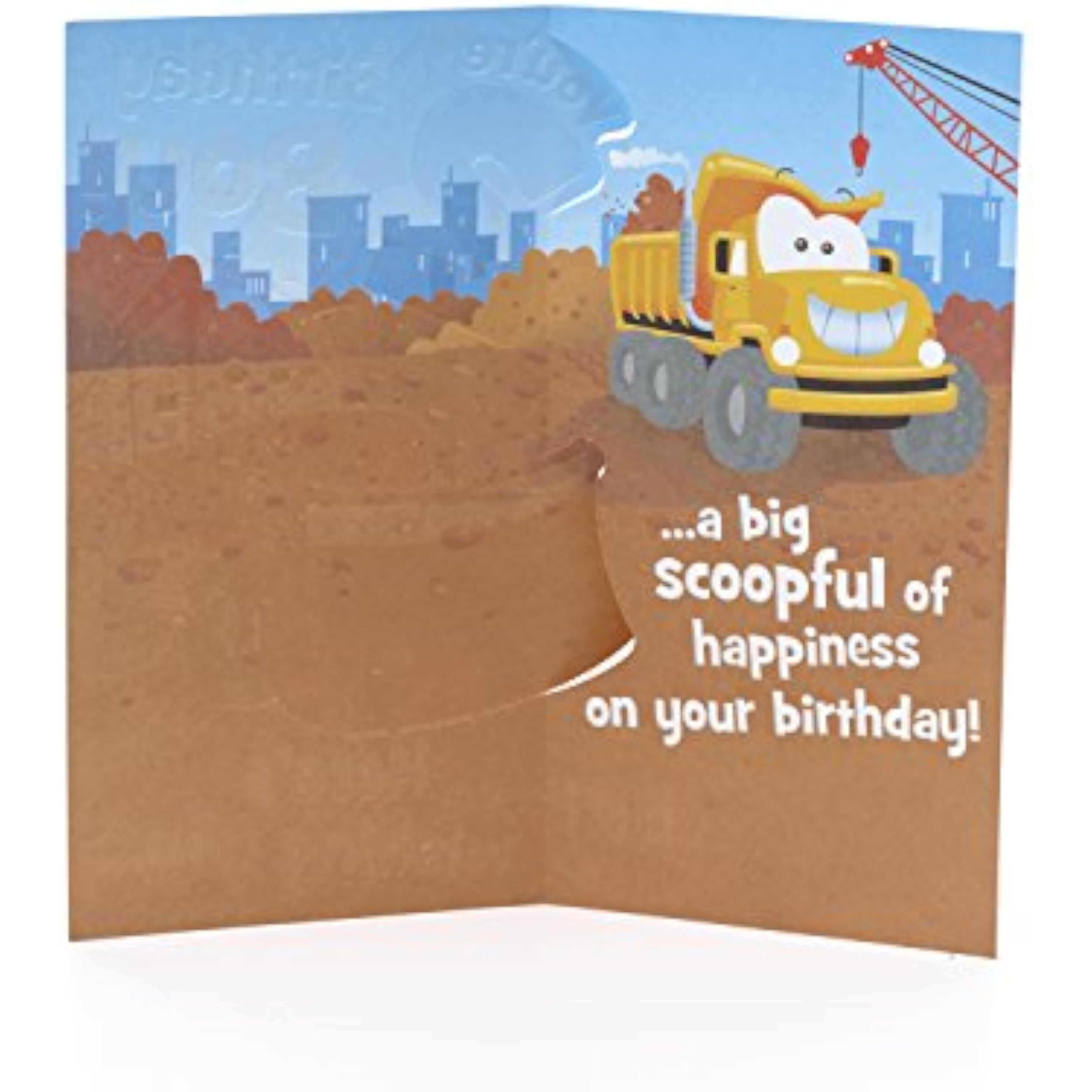 Smilling Digger Boy 2nd Birthday Card