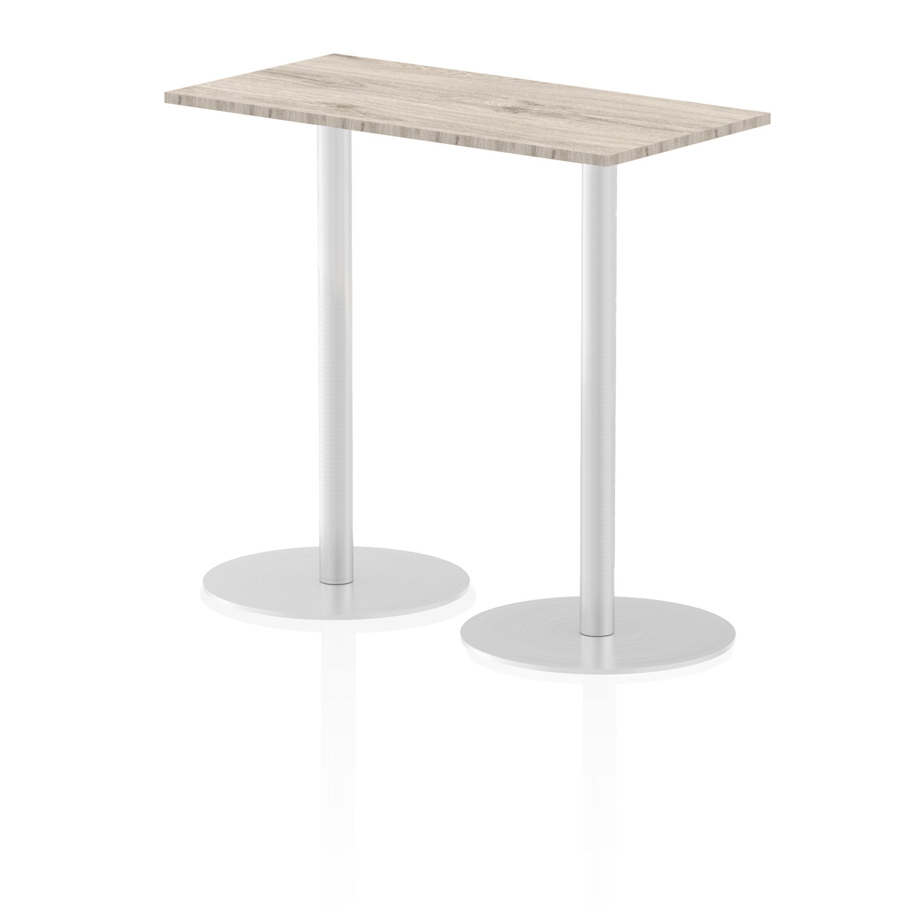 Dynamic Italia 1200 x 600mm Poseur Rectangular Table Grey Oak Top 1145mm High Leg ITL0243 DD