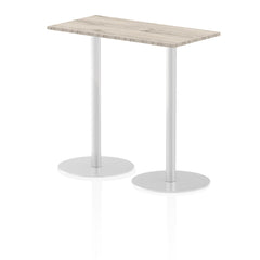 Dynamic Italia 1200 x 600mm Poseur Rectangular Table Grey Oak Top 1145mm High Leg ITL0243 DD