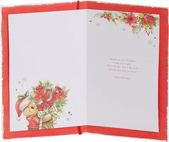 Disney Winnie the Pooh Wife Bouquet Christmas Card