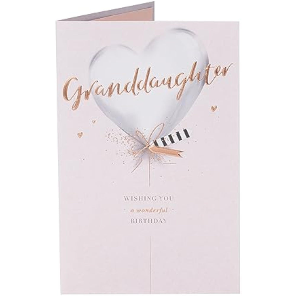 UK Greetings Birthday Card for Granddaughter - Silver Balloon Design
