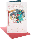 Boofle Embellished Christmas Card for Daughter & Fiancé – Cute Festive Design