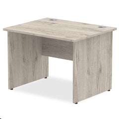 Impulse 1000 x 800mm Straight Desk Grey Oak Top Panel End Leg I003083 DD