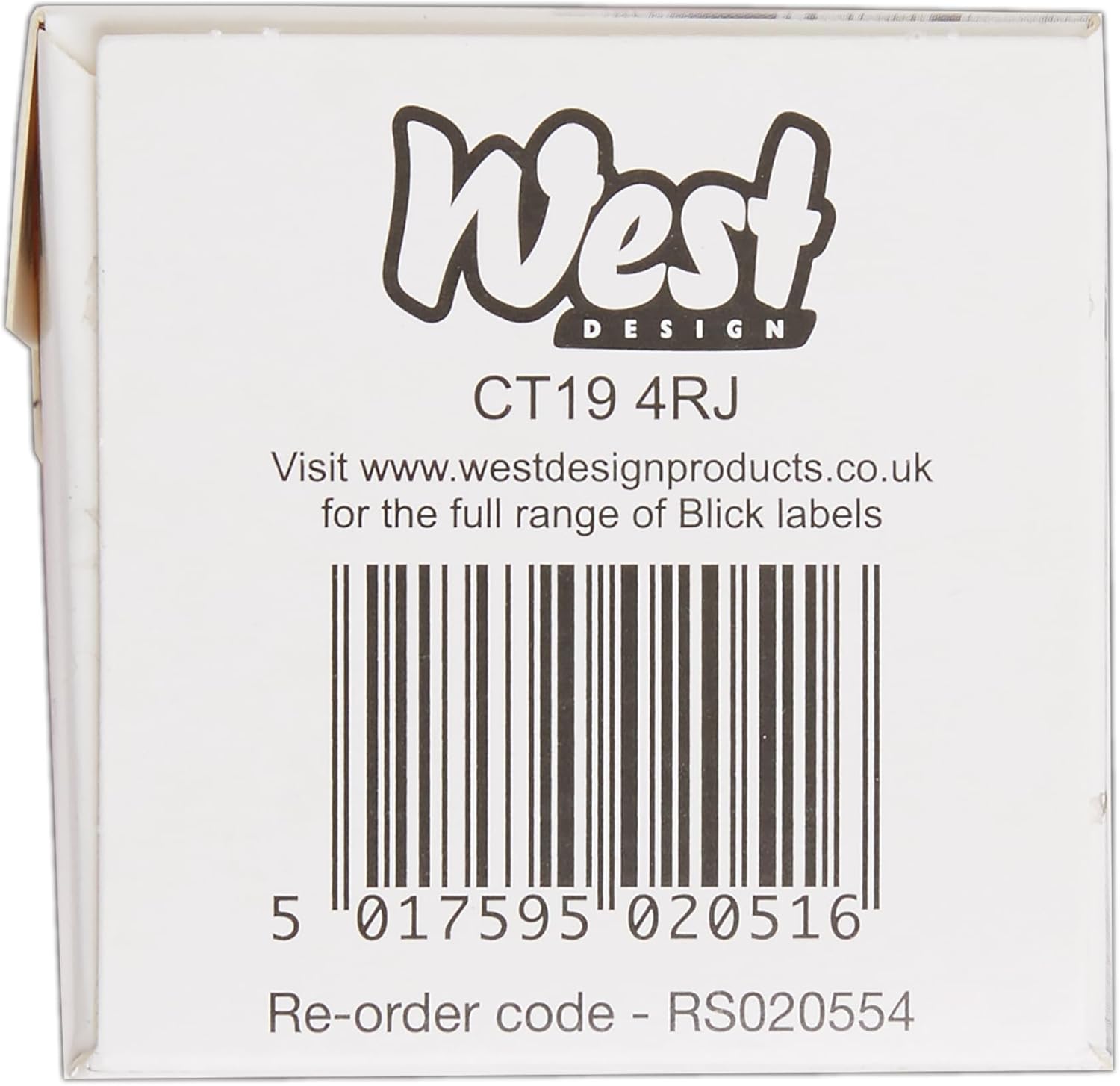 Blick White Typist Labels – Self Adhesive Stickers 36mm x 89mm, 250 Pack | Address Labels for Home, Office, School & Letters