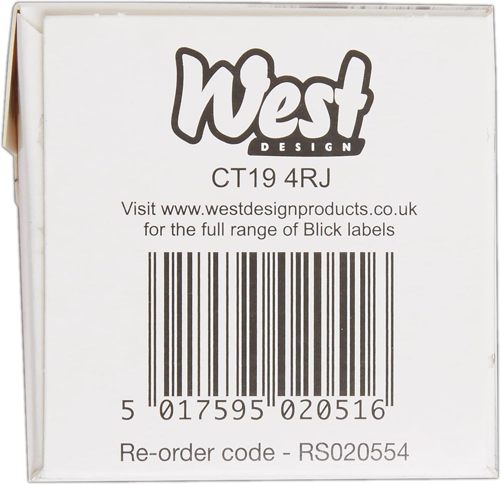 Blick White Typist Labels – Self Adhesive Stickers 36mm x 89mm, 250 Pack | Address Labels for Home, Office, School & Letters