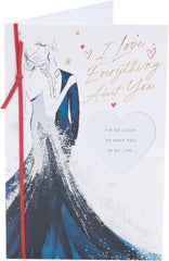 UK Greetings Valentine's Day Card For The One I Love - Stylish Design
