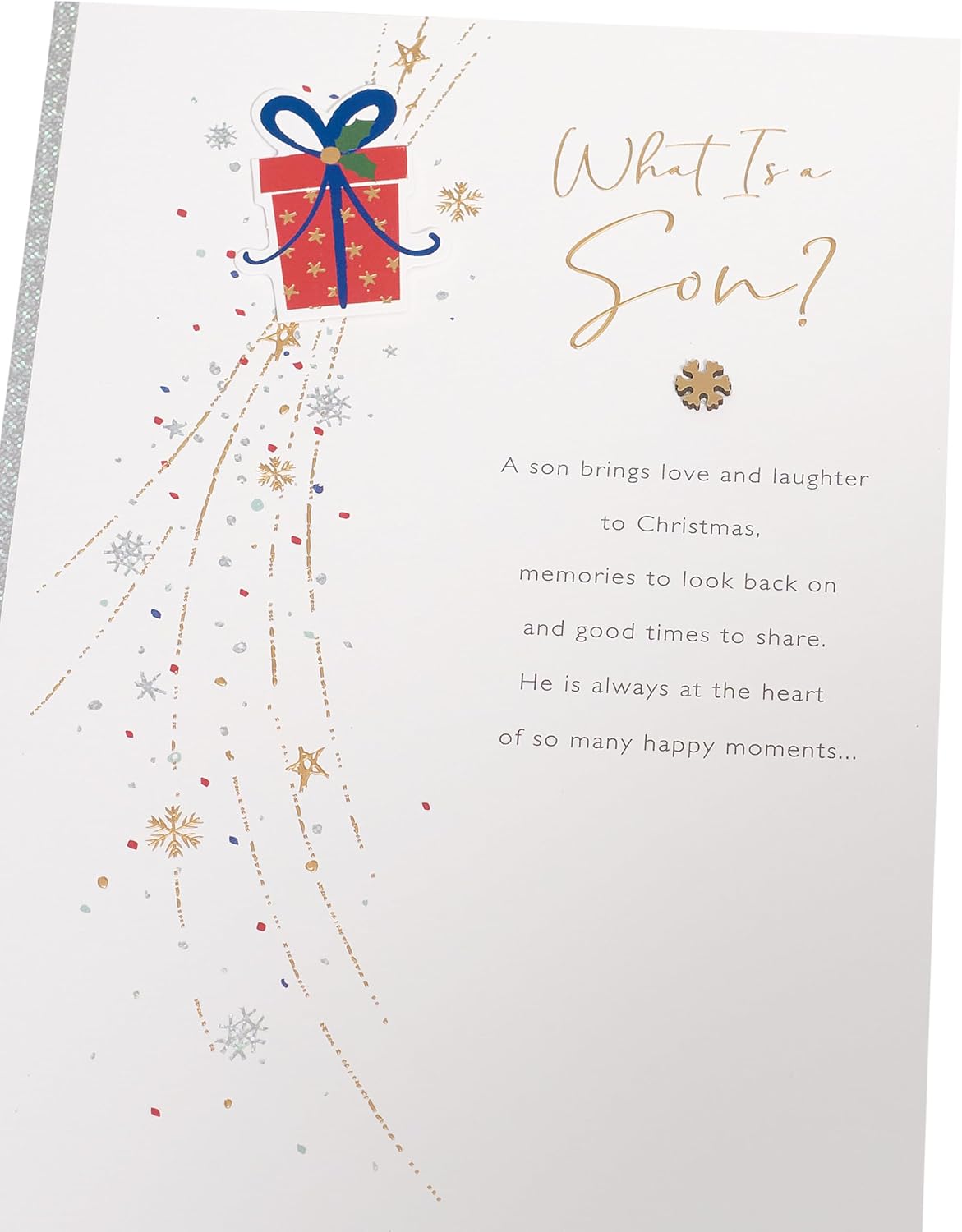 UK Greetings Christmas Card for Son – Sentimental Festive Design