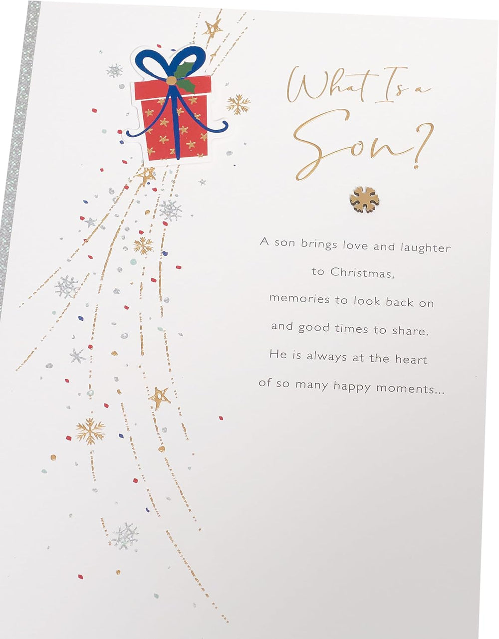 UK Greetings Christmas Card for Son – Sentimental Festive Design
