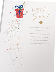 UK Greetings Christmas Card for Son – Sentimental Festive Design