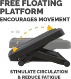 Fellowes Professional Series Ultra Ergonomic Under Desk Foot Rest in black with adjustable height and massage surface.