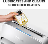 Fellowes shredder oil 355ml bottle for lubricating micro-cut and cross-cut paper shredders in office supplies