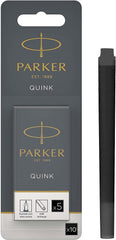 Parker Quink Long Ink Refill Cartridge for Fountain Pens Black