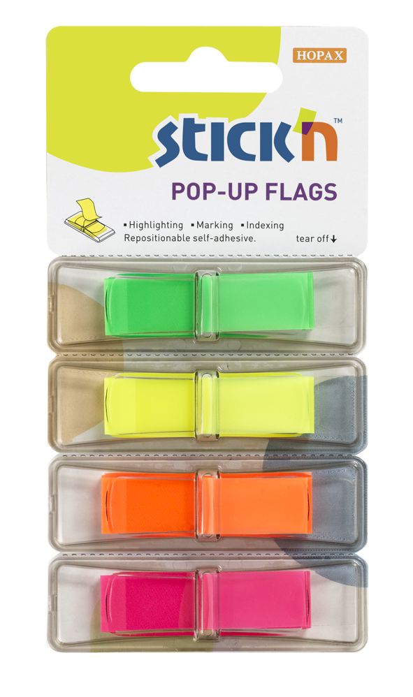 ValueX Index Flags Repositionable 12x45mm 4x40 Tabs Neon Assorted Colours (Pack 160) 26017