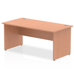 Impulse 1600 x 800mm Straight Desk Beech Top Panel End Leg I000373 DD