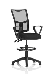Eclipse Plus II Mesh Chair Black Loop Arms Hi Rise Kit KC0266 DD