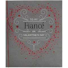 Fianc� Valentines Day Card With Envelope - Red Heart Design