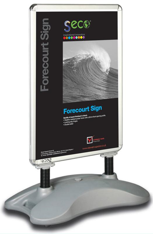 SECO Budget Double-sided Forecourt Sign A1 Silver - A1FORECOURT
