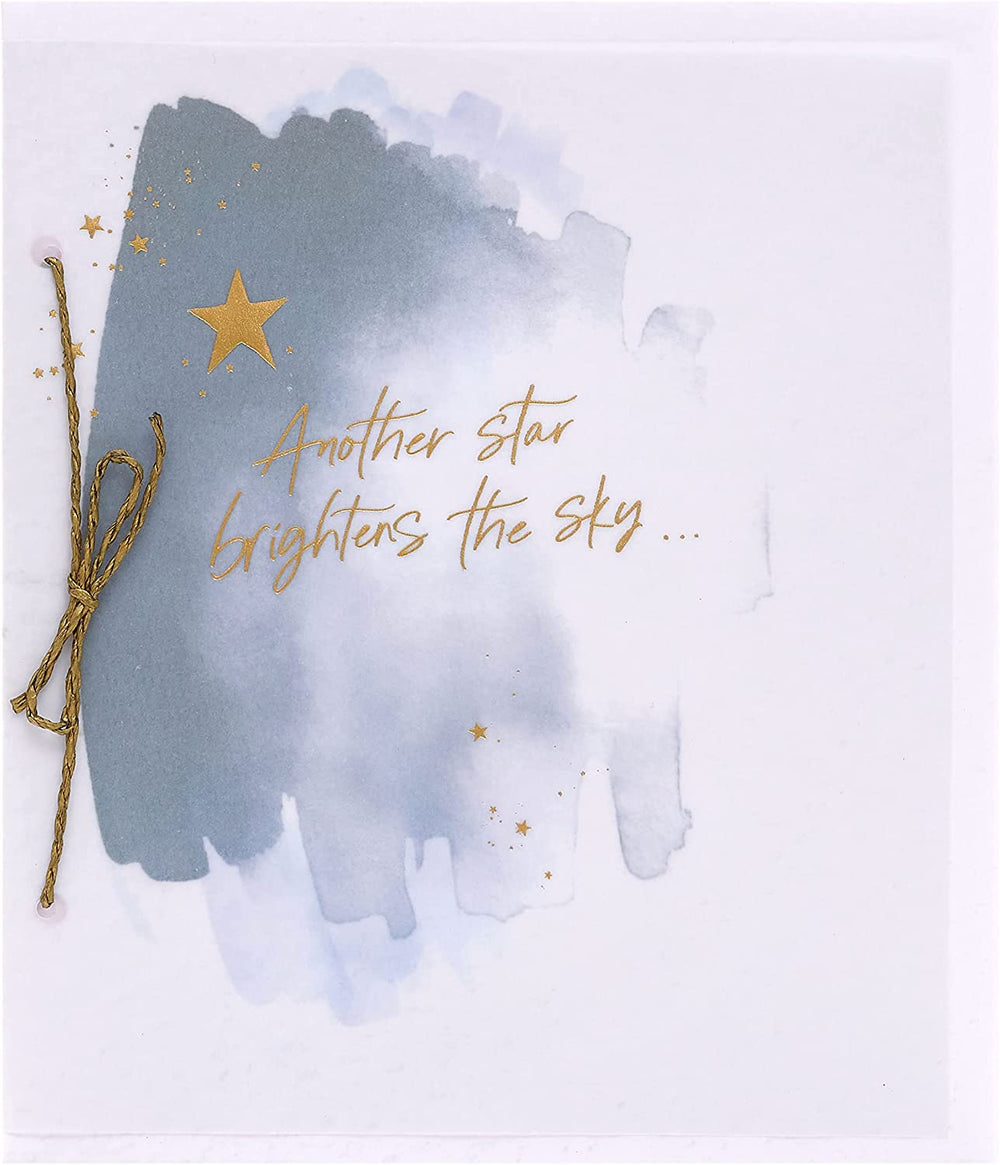 Another Star Brightens The Sky Gold Foil Sympathy Card