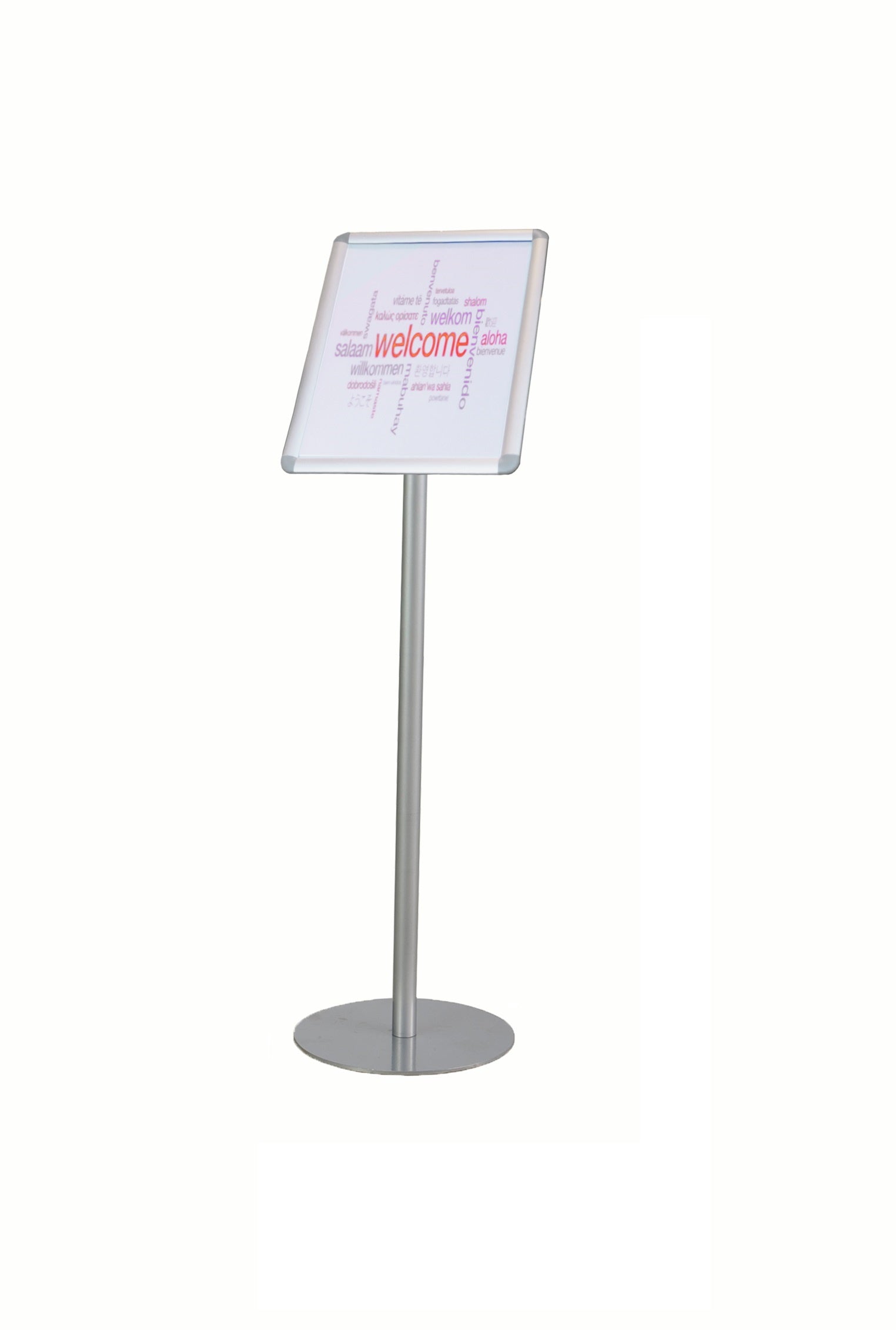 Twinco Agenda Literature Display Snap Frame Floor Standing A4 Silver - TW51758 DD