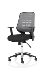 Relay Task Operator Chair Airmesh Seat Silver Back With Height Adjustable Arms KC0286 DD