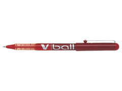Pilot VBall Liquid Ink Rollerball Pen 0.5mm Tip 0.3mm Line Red (Pack 12) - 4902505085413SA
