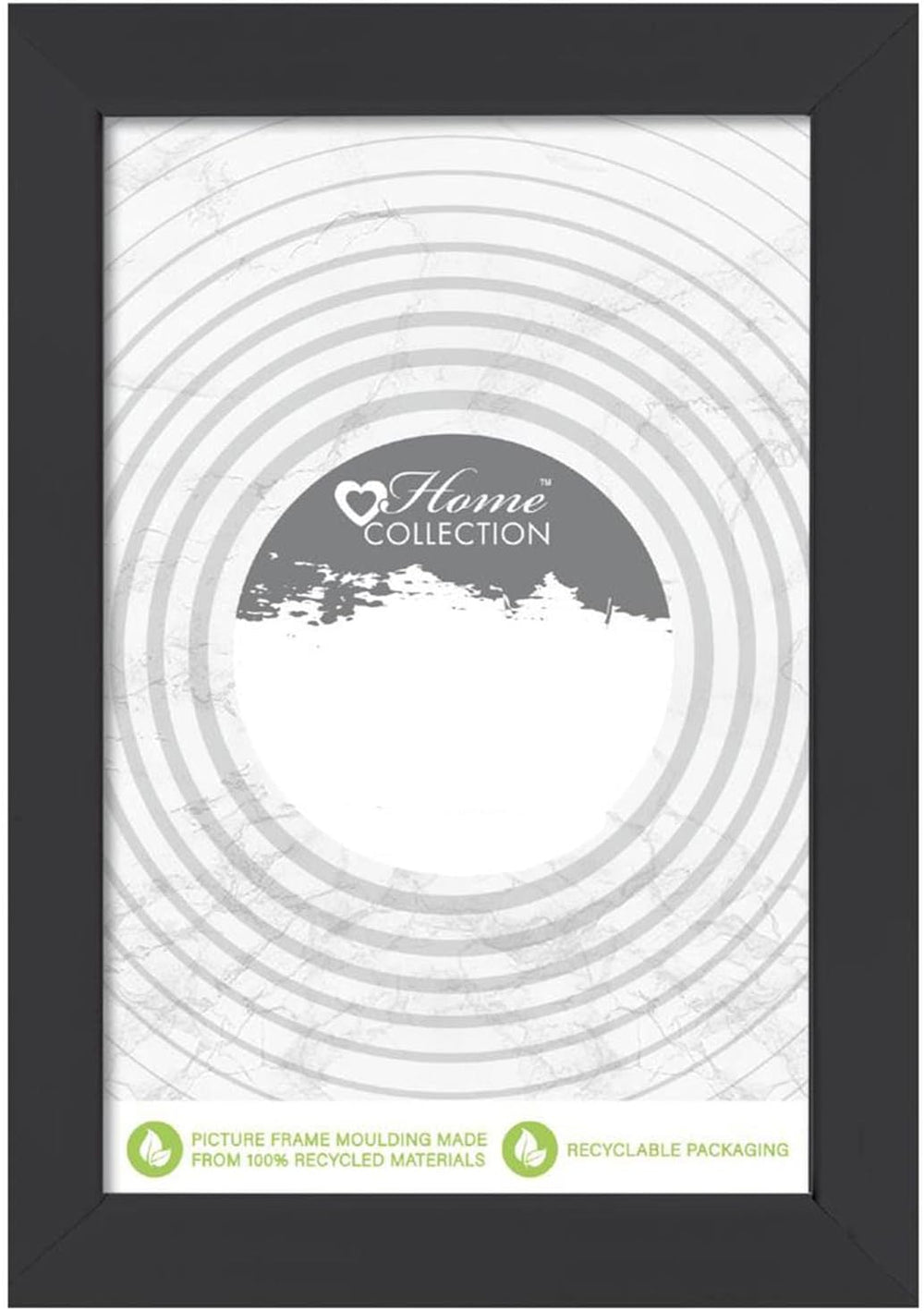 Black Nouveau Simple Design Styrene Photo Frame 4x6