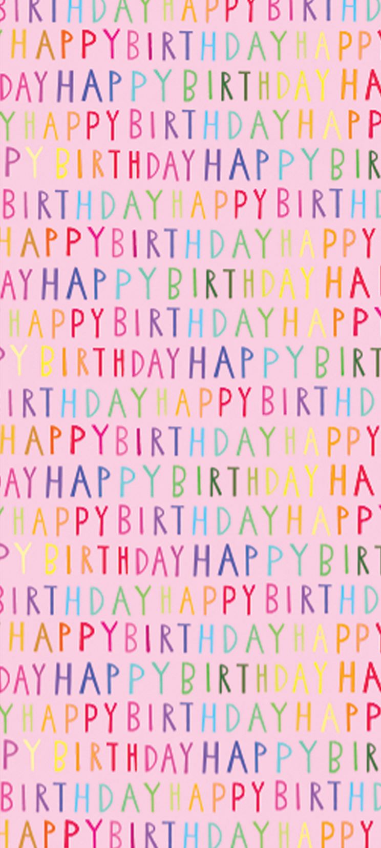 Glick Four Sheets of Luxury Pink Happy Birthday Tissue Paper for Gift Wrapping. Each Sheet When Opened 750 x 500 mm