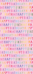 Glick Four Sheets of Luxury Pink Happy Birthday Tissue Paper for Gift Wrapping. Each Sheet When Opened 750 x 500 mm
