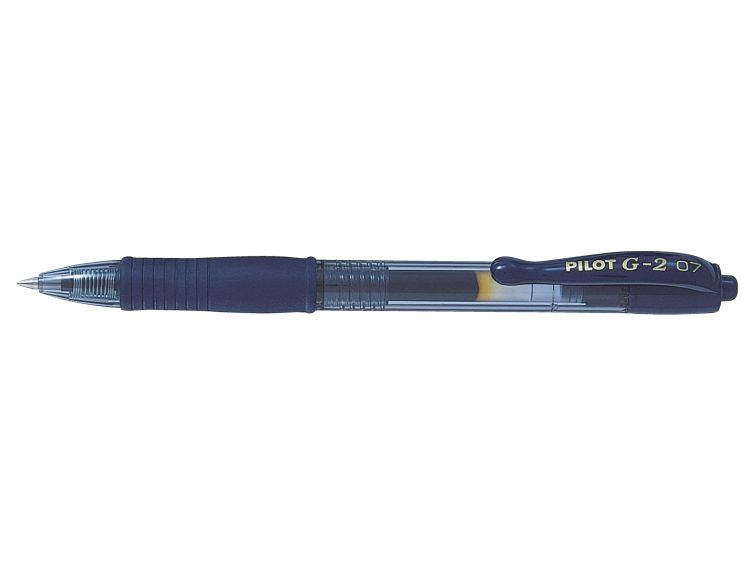 Pilot G-207 Retractable Gel Rollerball Pen 0.7mm Tip 0.39mm Line Blue-Black (Pack 12) - 41101231