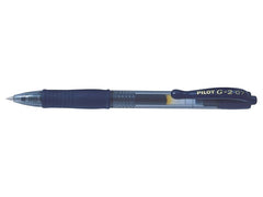 Pilot G-207 Retractable Gel Rollerball Pen 0.7mm Tip 0.39mm Line Blue-Black (Pack 12) - 41101231