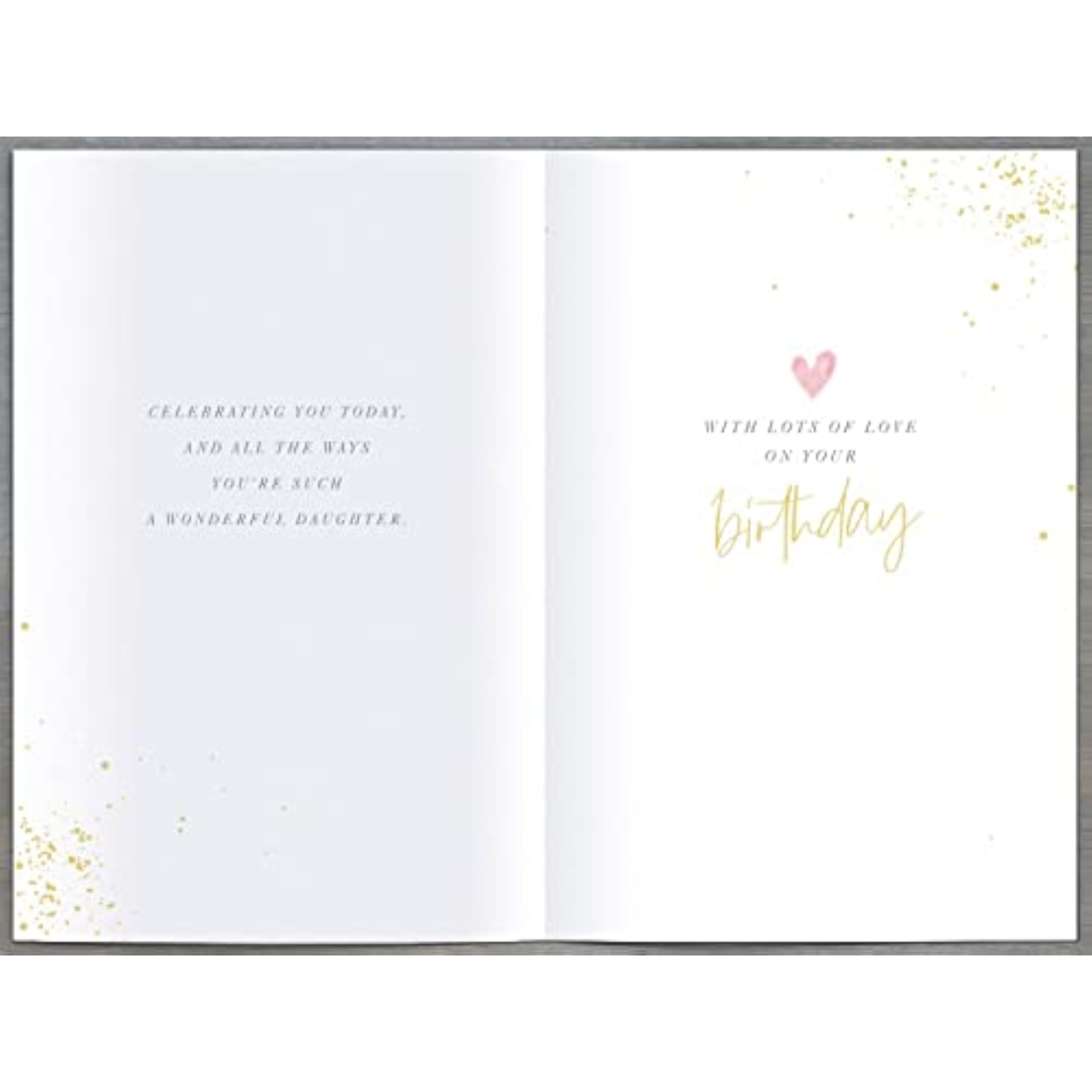 Daughter Birthday Card Contemporary Design with Pink Balloon