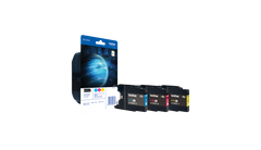 Brother Cyan Magenta Yellow High Capacity Ink Cartridge Multipack 3 x 13ml (Pack 3) - LC1280XLRBWBP