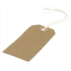 134 x 67mm Brown Strung Tag (Pack of 50)