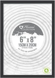 Black Nouveau Simple Design Styrene Photo Frame 6x8"